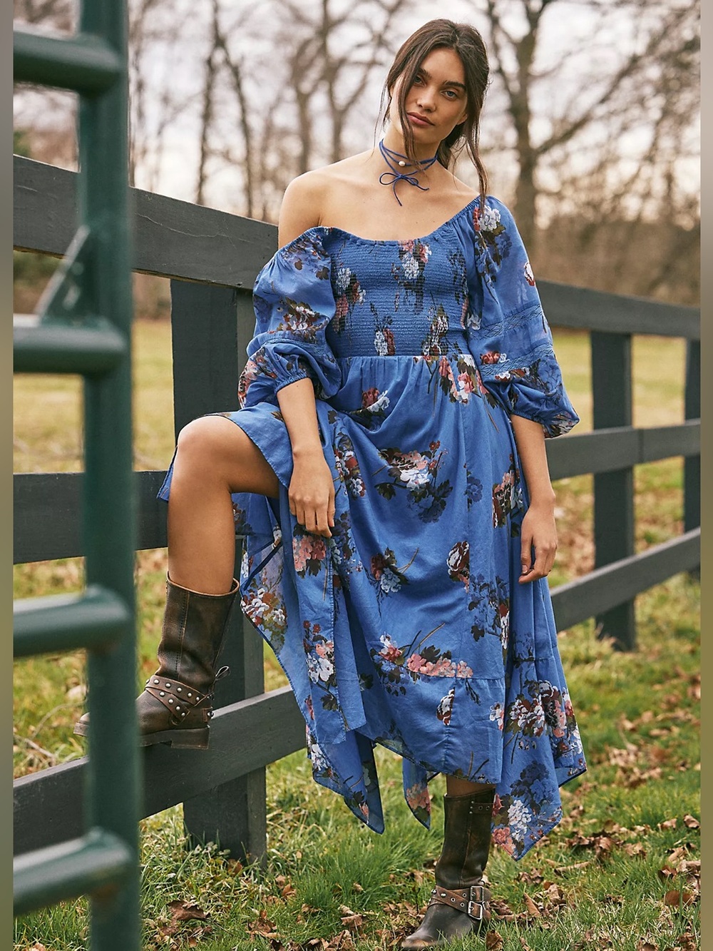 Free People Floral Maxi Dress XS